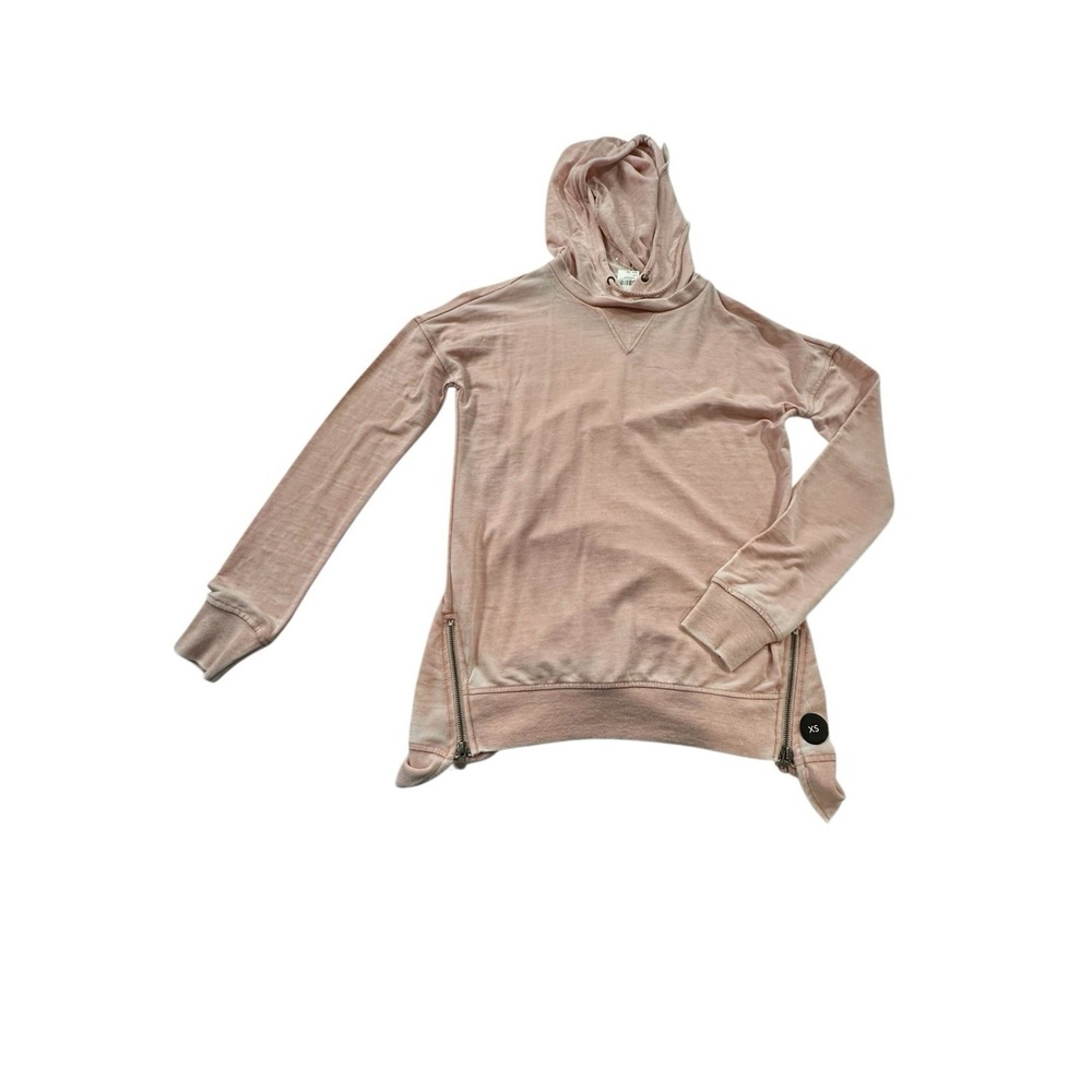Full Tilt Hoodie Womens Xtra-Small Peach Hooded Long‎ Sleeve Sipper Sweatshirt
